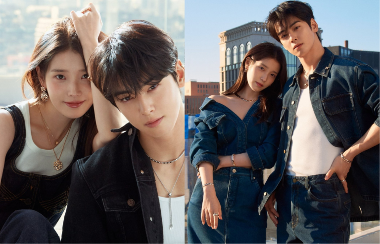 IU dan Cha Eunwoo tampak serasi dalam proses pemotretan campaign Chaumet